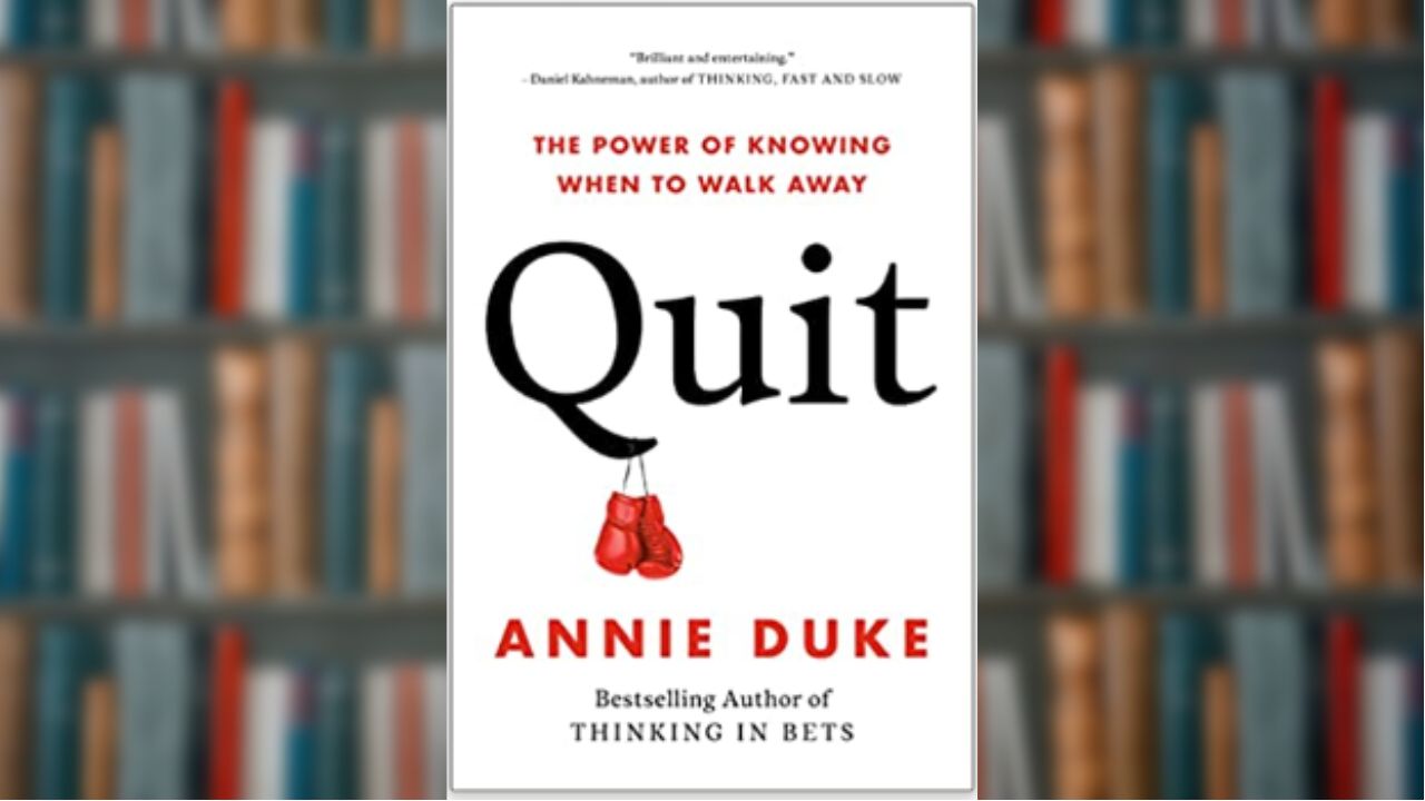 Another strategy to get better at quitting is to enlist a quitting coach, simply an outside observer to help us with the decisions. Think of that person you know, in a horrible job or a toxic relationship! Its plain to us that they should walk away, but they can't see it for themselves. (Image source: Amazon)