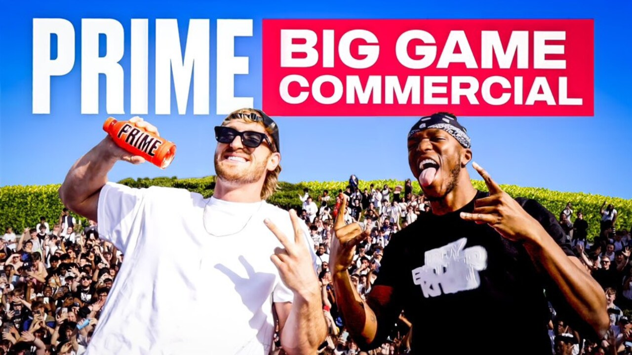 After becoming the Official Sports Drink for Arsenal Football Club and the UFC, Prime Hydration by KSI and Logan Paul, launches an advertisement during the Super Bowl. (Image via Twitter - @LoganPaul)