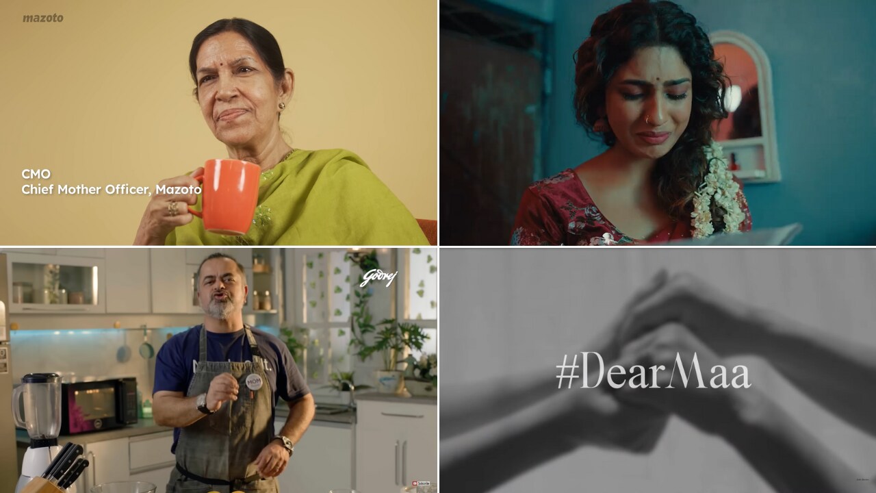 Stills from Mother's Day ads from brands.