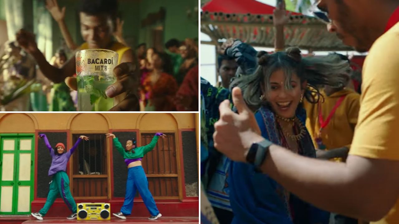 The ‘ItsAMood campaign’ campaign showcases local culture in various Indian cities through TV commercials, digital platforms, influencer collaborations and experiential events. By leveraging ATL (above the line) media, including TV, cinema and out-of-home advertising, Bacardi aims to reach a wide audience and celebrate the unique moments that resonate with consumers. (Stills from the ad)