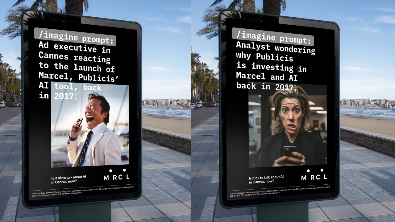 Publicis gave the critics and naysayers a massive comeback in the form of an outdoor advertising campaign – created by AI. The campaign recreates the exact expressions including shock, confusion, laughter that were plastered on the face of many who probably had little idea that 2023 would be all about AI. (Image by @PublicisGroupe via Twitter)