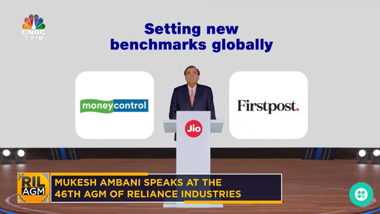 Mukesh Ambani mentioned that Network18’s home-grown digital news platforms Moneycontrol and Firstpost are striving to set benchmark globally every single day.