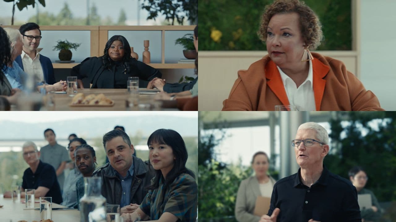 As part of Apple 2030 and the company’s broader environmental efforts, the company has also ended the use of leather across all of its product lines, announced its first entirely fibre-based packaging for the new Apple Watch line-up and continued to expand the use of recycled materials in iPhones. (Stills from the ad)