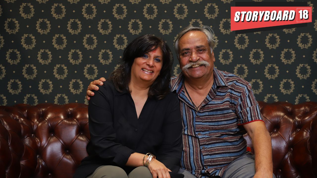 Ogilvy's Piyush Pandey states, "My belief from day one has been that I don't work for clients. I don't work for brands. I work for the people it reaches. If that is your starting point, then you will make a difference. That has been my biggest learning." (Pictured: Devika Seth Bulchandani and Piyush Pandey)