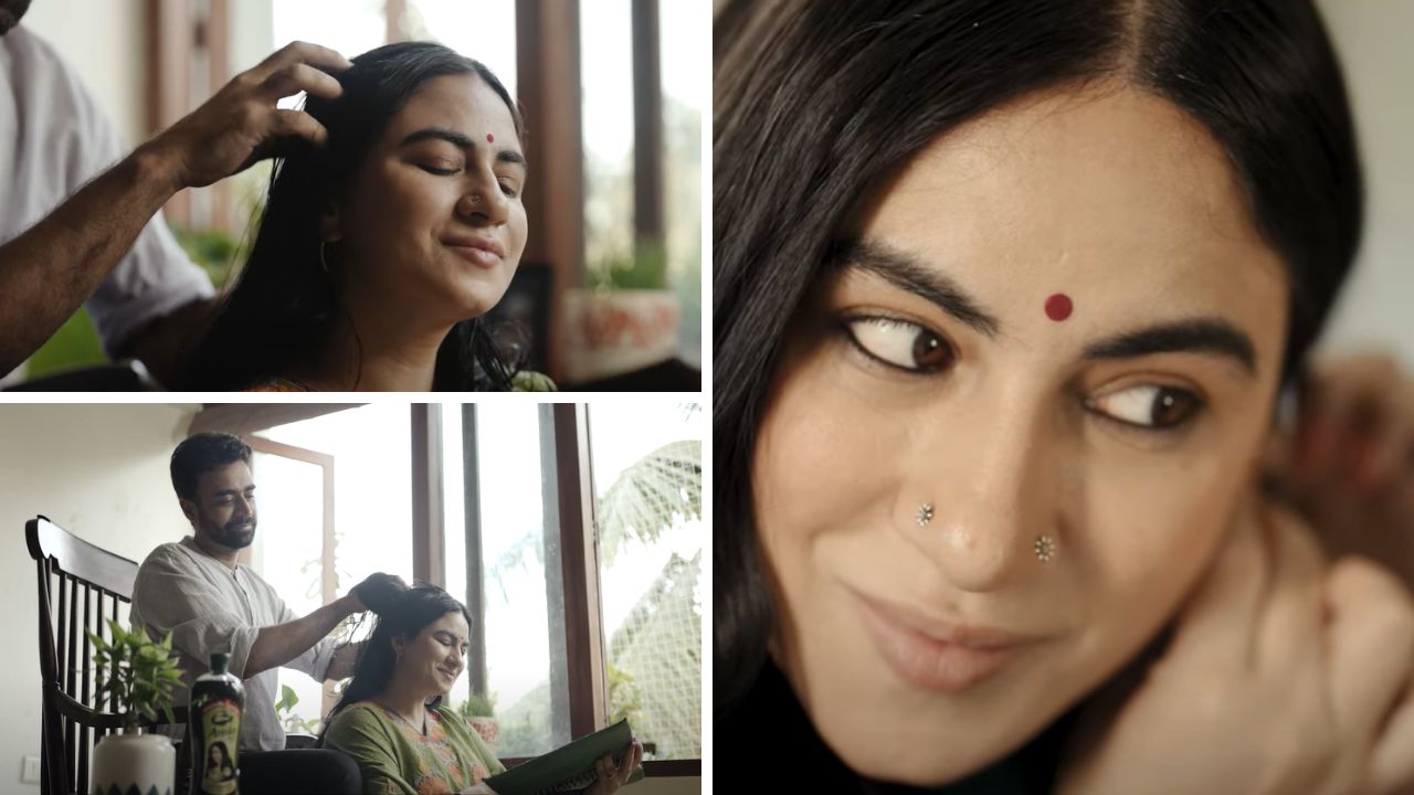 The film showcases Priya Malik's journey with Karwa Chauth, influenced initially by her parents' experiences. Following her marriage, Malik found herself cherishing the smaller gestures associated with the festival. (Stills from the campaign)