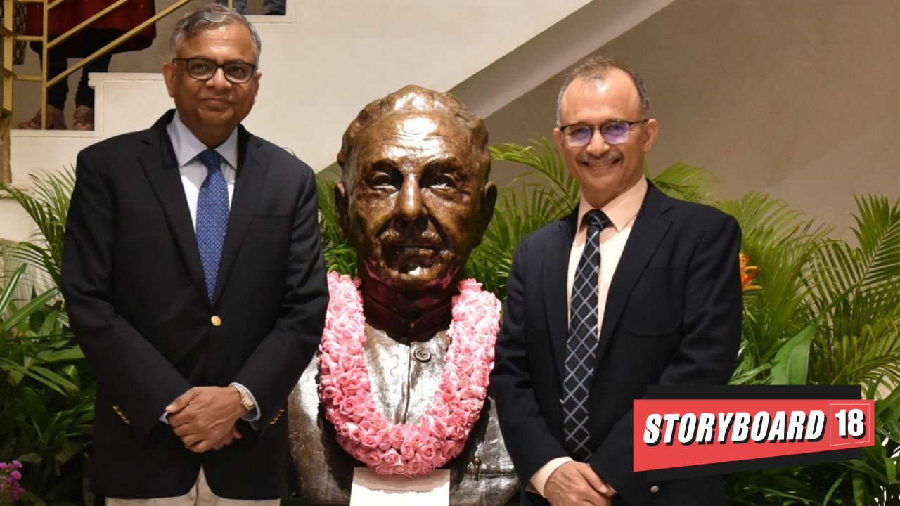 Harish Bhat was also named by Forbes as one of the top 10 most influential Chief Marketing Officers in the world. (Harish Bhat with Tata Sons’ Chairman N Chandrasekaran (left)