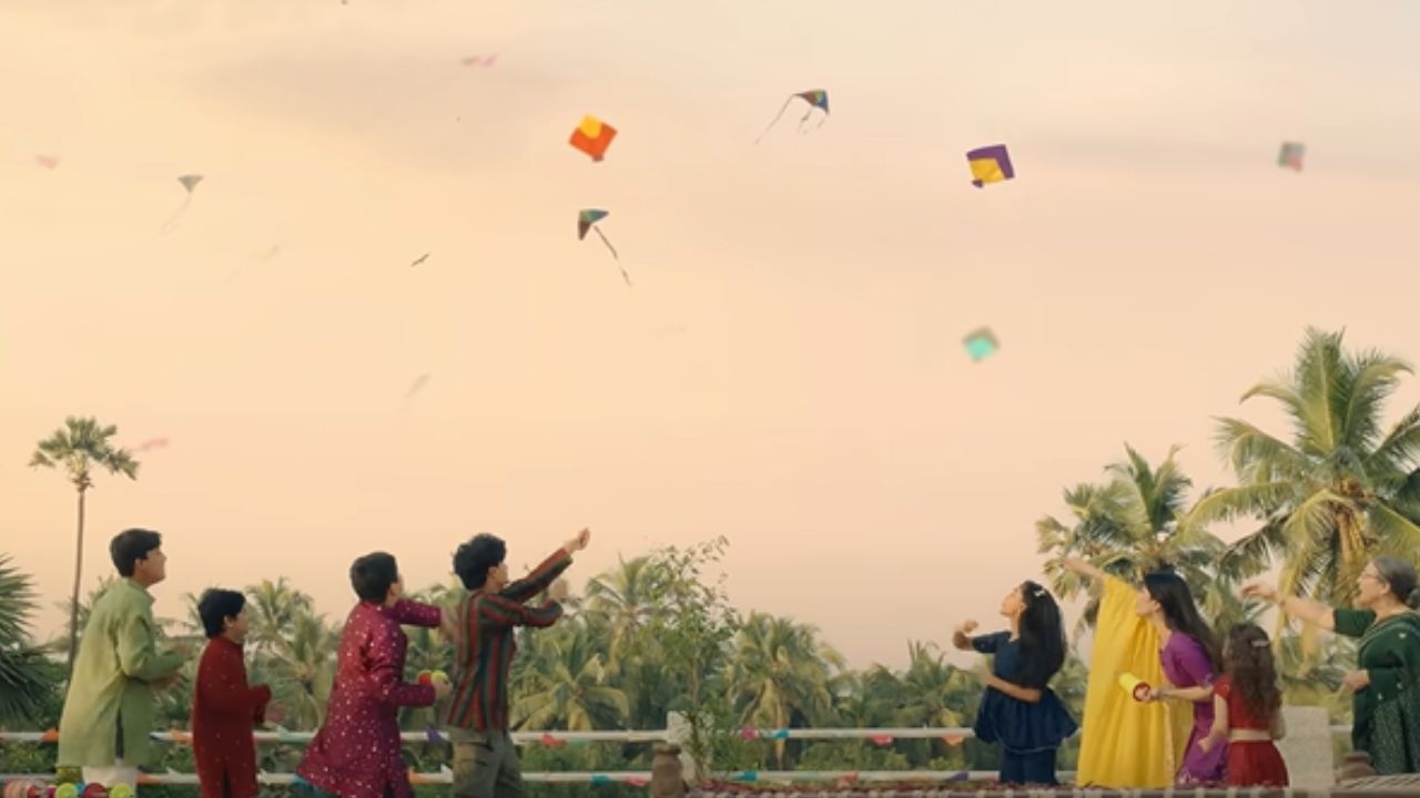 The campaign film captures the vibrancy and excitement associated to the festive occasion, from the timeless tradition of flying kites marking the festivities to symbolizing the new beginnings. (Still from the ad)