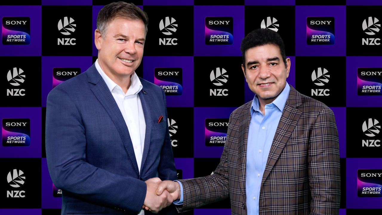 SPNI’s digital rights in India will be co-exclusive with Amazon Prime for the 2024-25 and 2025-26 seasons. (From left to right: Scott Weenink, CEO, New Zealand Cricket and Rajesh Kaul, Chief Revenue Officer - Distribution & International Business and Head - Sports Business)