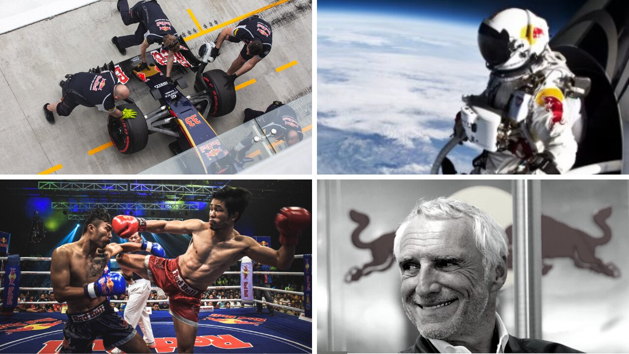 From Formula One to space jumps, Red Bull does sports marketing like no other brand in the world. Much of the credit for the brand's events and sports ventures lies with its co-founder Dietrich Mateschitz who passed away last week. (Images: Unsplash)