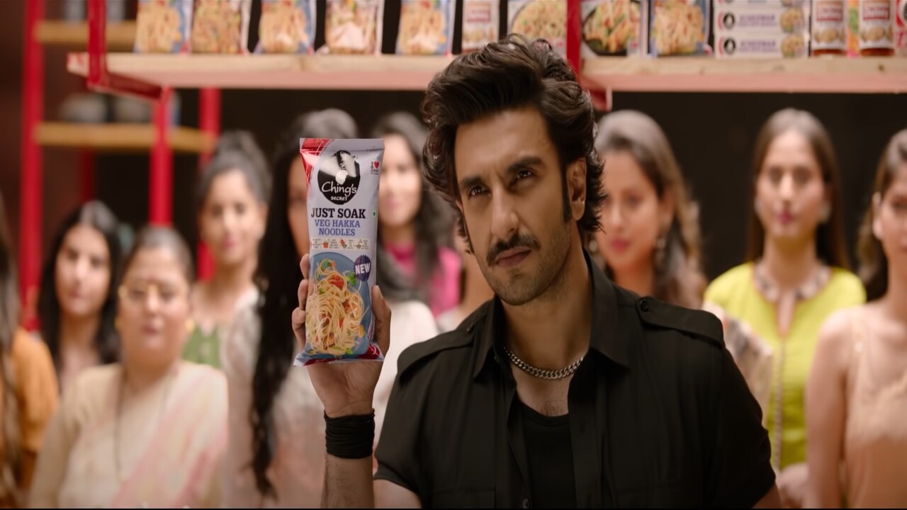 Ching’s Secret’s new film featuring Ranveer Singh has all the bells, whistles and star power but it's long. Oh so long. (Image: A still from Ching's ad film)