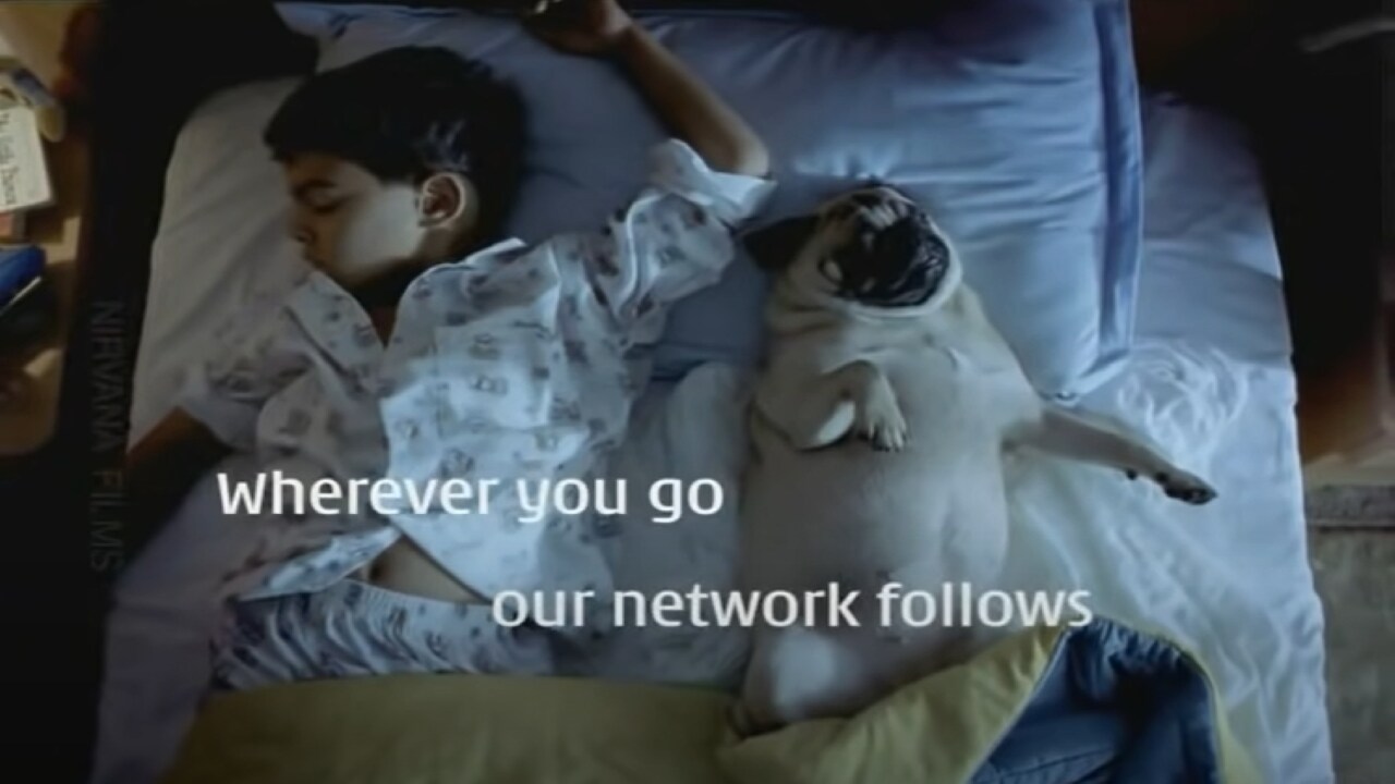 After the ad was released, Cheeka gained recognition as the “Hutch dog”, and as the wallpaper most often downloaded by Hutch customers on their phone screens.(Image: A still from 'Hutch boy dog' ad)