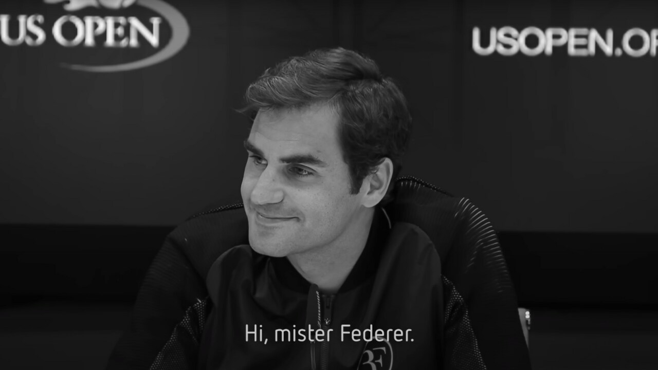 A still of tennis legend, Roger Federer